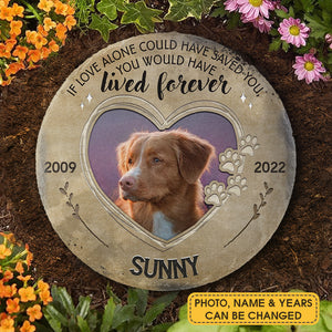 Si l'amour seul avait pu vous sauver - Pierre commémorative personnalisée, pierre tombale pour animaux de compagnie - Télécharger une image, cadeau commémoratif, cadeau de condoléances
