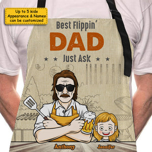 Meilleur papa flippant - Tablier personnalisé - Cadeau pour papa, grand-père