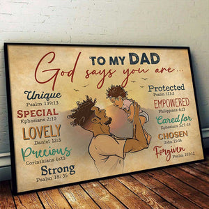 Proud Of Black Dad - Horizontal Poster.