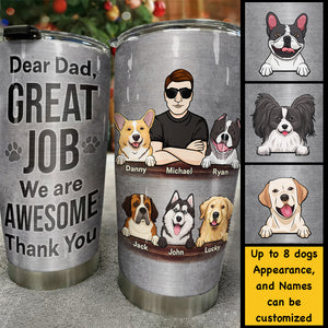 Papa chien, excellent travail ! Gobelet personnalisé ! Cadeau pour papa