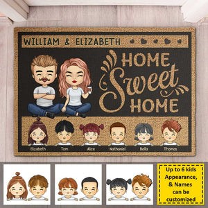 Notre maison, douce maison - Tapis décoratif personnalisé - Cadeau pour couple, mari et femme