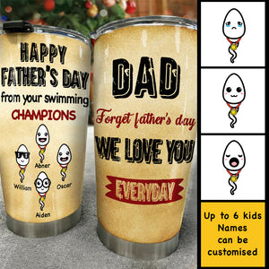 Cher papa, nous t'aimons tous les jours - Gobelet personnalisé - Cadeau pour papa, cadeau pour la fête des pères