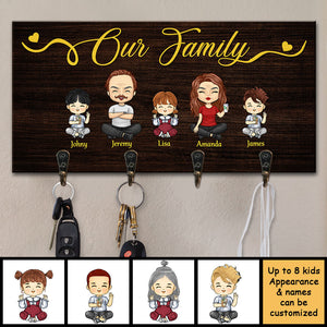 Voici notre joyeuse famille - Porte-clés personnalisé, porte-clés - Cadeau pour couples, mari et femme