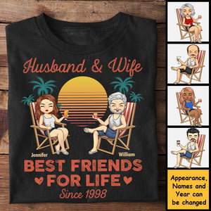 Meilleurs amis pour la vie - T-shirt unisexe personnalisé, sweat à capuche, sweat-shirt - Cadeau pour couple, mari et femme, anniversaire, fiançailles, mariage, cadeau de mariage