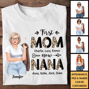 D'abord maman, maintenant grand-mère - Cadeau pour maman, grand-mère - T-shirt unisexe personnalisé, sweat à capuche