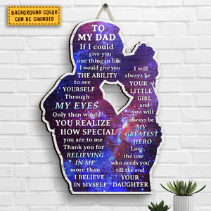 Merci d'avoir cru en moi plus que je ne crois en moi-même - Cadeau pour papa - Panneau en bois personnalisé
