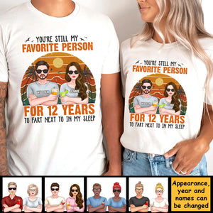 Tu es toujours ma personne préférée pendant des années - T-shirt unisexe personnalisé, sweat à capuche, sweat-shirt - Cadeau pour couple, mari femme, anniversaire, fiançailles, mariage, cadeau de mariage