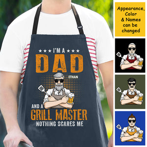 Je suis papa et maître du gril - Cadeau pour papa - Tablier personnalisé