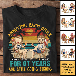 Couple s'agaçant mutuellement - T-shirt et sweat à capuche unisexe personnalisé - Cadeau pour couple, mari et femme