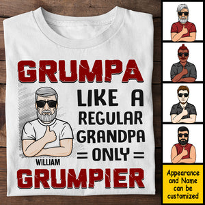 Grumpa comme un grand-père ordinaire - Cadeau pour papa, grand-père - T-shirt unisexe personnalisé, sweat à capuche