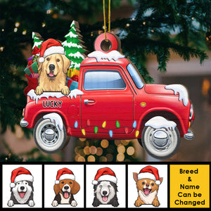 Loads Of Love - Dogs & Cats Merry Christmas - Personalized Shaped Ornament.