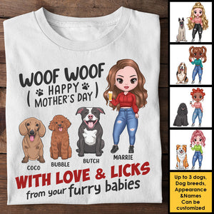 Bonne fête des mères avec amour et caresses de vos bébés à fourrure - Cadeau pour la fête des mères, t-shirt unisexe personnalisé, sweat à capuche