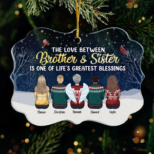 L'une des plus grandes bénédictions de la vie - Décoration de Noël personnalisée en acrylique en forme de Benelux - Cadeau pour frères et sœurs, cadeau de Noël