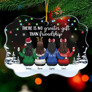 L'amitié est le plus beau cadeau de Noël - Décoration de Noël personnalisée en acrylique en forme de Benelux - Cadeau pour meilleure amie, meilleure amie, sœur, cadeau d'anniversaire pour meilleure amie et amie, cadeau de Noël
