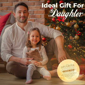 Mon plus grand souhait - Lampe lunaire - Pour ma fille, cadeau pour fille, cadeau de papa pour fille, cadeau d'anniversaire pour fille, cadeau de Noël