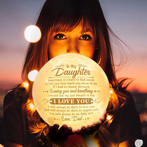Je serai toujours là pour te soutenir - Lampe Lune - Pour ma fille, Cadeau pour fille, Cadeau fille de papa, Cadeau d'anniversaire pour fille, Cadeau de Noël