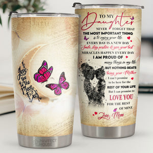 Mais je peux te promettre de t'aimer pour le reste de ma vie - Tumbler - À ma fille, Cadeau pour fille, Cadeau fille de maman, Cadeau d'anniversaire pour fille