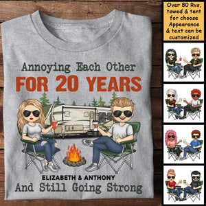 Annoying Each Other And Still Going Strong - Gift For Camping Couples, Husband Wife - Personalized Unisex T-shirt, Hoodie