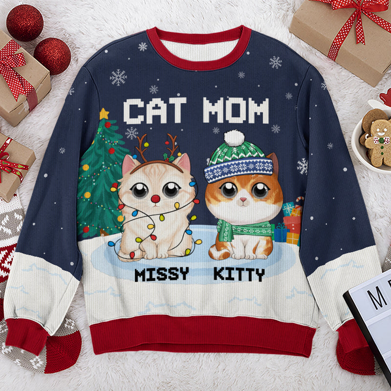 La plus belle période de l'année - Sweat-shirt personnalisé chat moche - Pull unisexe en laine - Cadeau de Noël pour propriétaires et amoureux des animaux