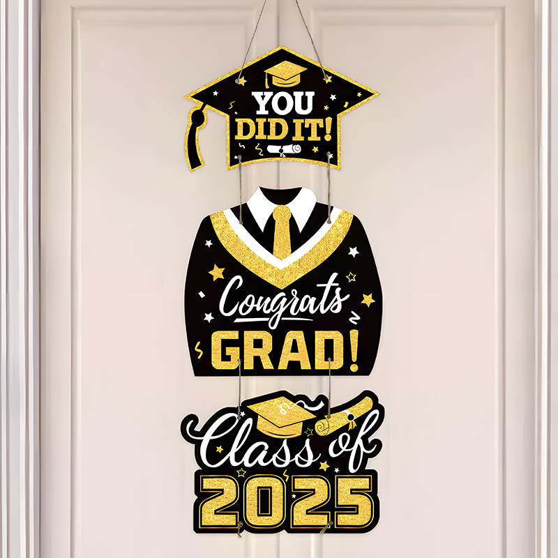 Robe de remise de diplôme en papier à suspendre à la porte