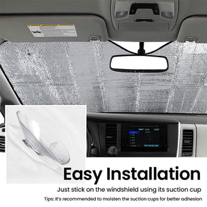 Happy Family Road Trip - Personalized Auto Sunshade - Gift For Couples, Husband Wife