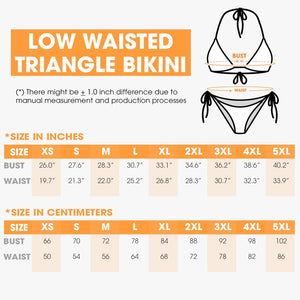 Bikini triangle taille basse personnalisé avec photo « Mon monde, mon amour, mon tout » – Cadeau amusant pour les vacances d'été ou les anniversaires