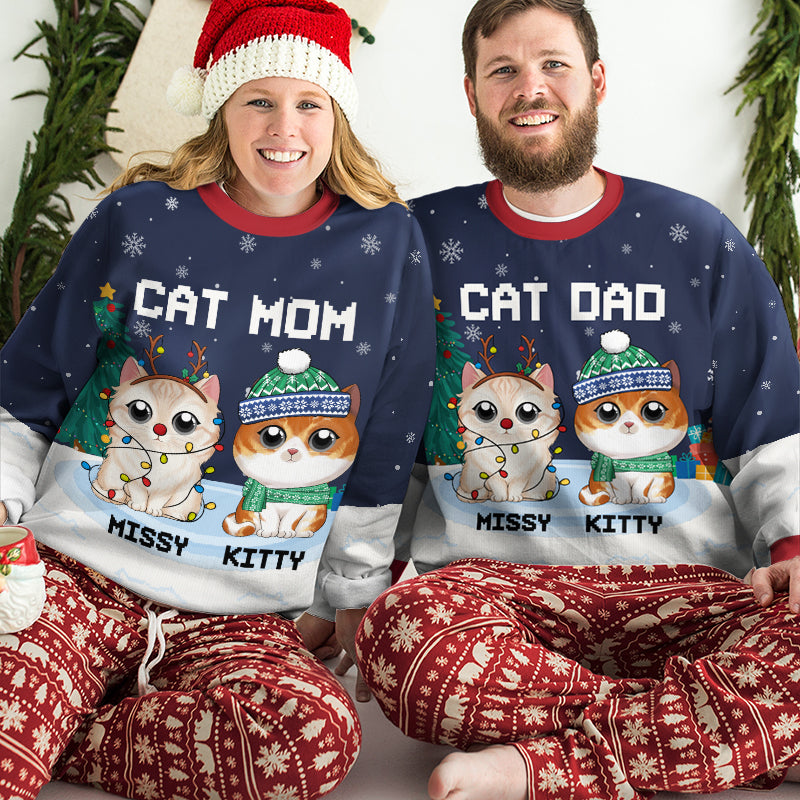 La plus belle période de l'année - Sweat-shirt personnalisé chat moche - Pull unisexe en laine - Cadeau de Noël pour propriétaires et amoureux des animaux