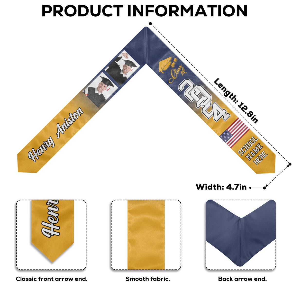 We Did It Class Of 2024 - Personalized Custom Graduation Stole - Upload Image, Graduation Gift