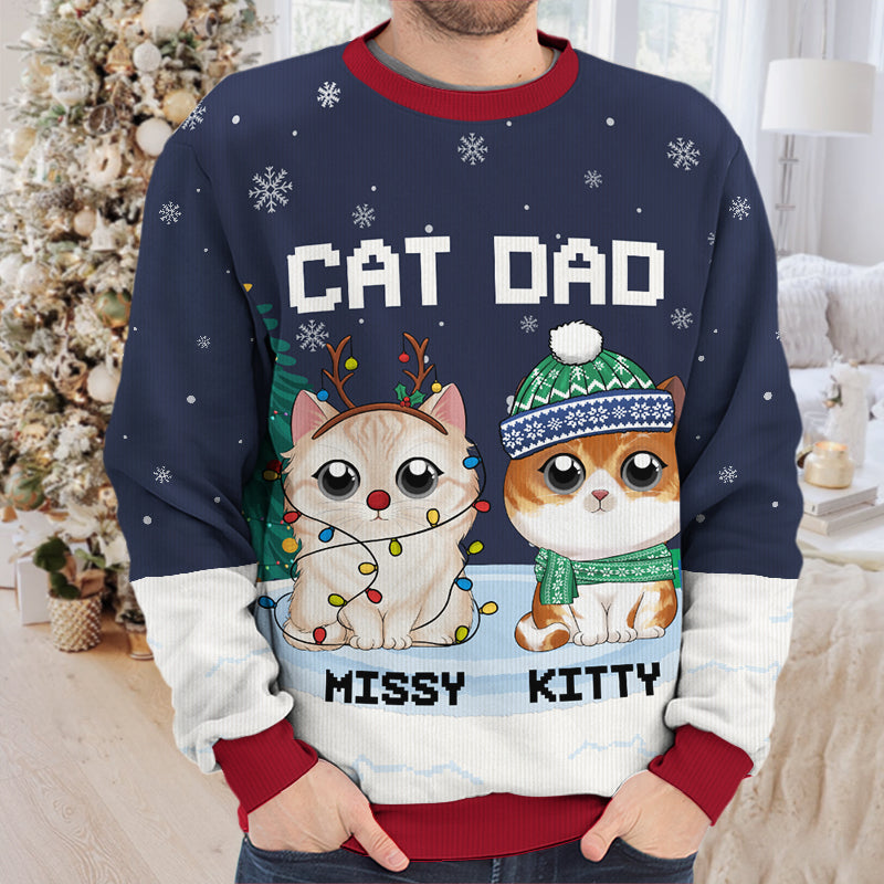 La plus belle période de l'année - Sweat-shirt personnalisé chat moche - Pull unisexe en laine - Cadeau de Noël pour propriétaires et amoureux des animaux