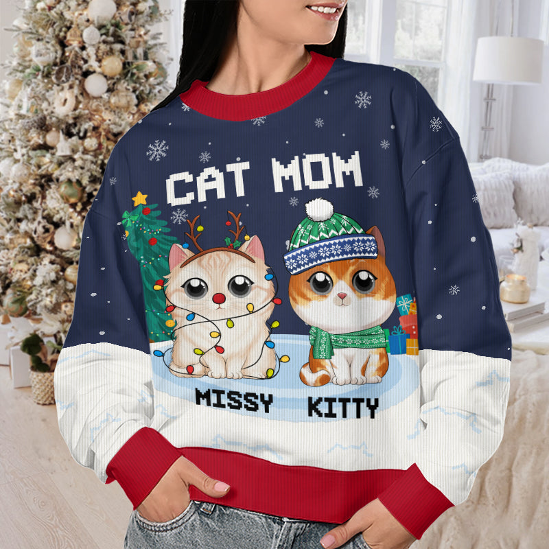 La plus belle période de l'année - Sweat-shirt personnalisé chat moche - Pull unisexe en laine - Cadeau de Noël pour propriétaires et amoureux des animaux