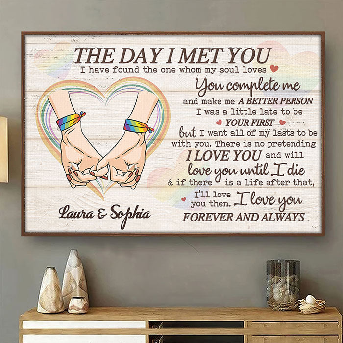 Tu es celui que mon âme aime, Couples LGBTQ+ - Cadeau pour couples, Affiche horizontale personnalisée