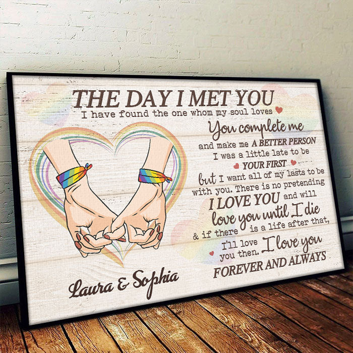 Tu es celui que mon âme aime, Couples LGBTQ+ - Cadeau pour couples, Affiche horizontale personnalisée