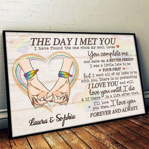 Tu es celui que mon âme aime, Couples LGBTQ+ - Cadeau pour couples, Affiche horizontale personnalisée
