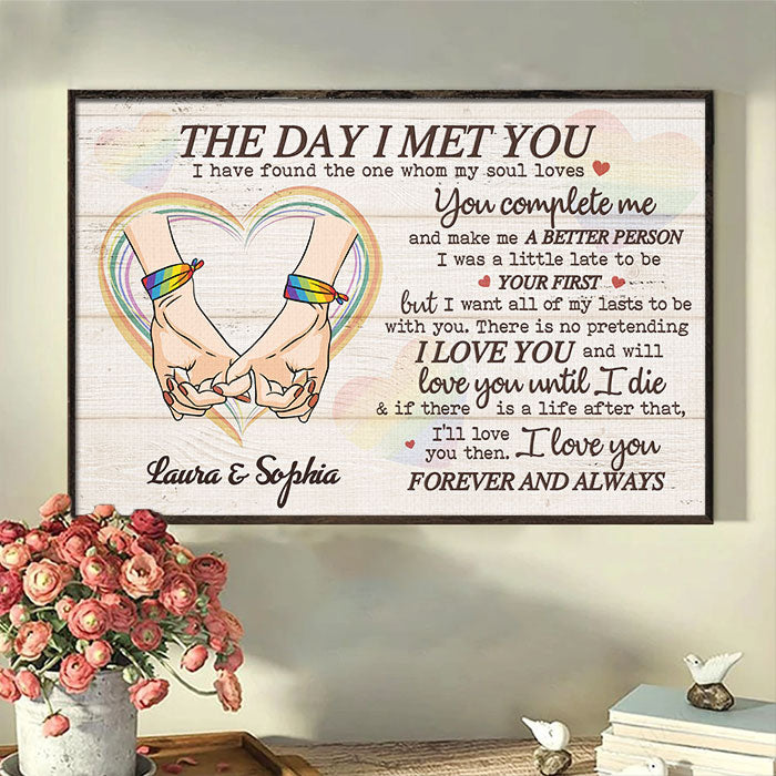 Tu es celui que mon âme aime, Couples LGBTQ+ - Cadeau pour couples, Affiche horizontale personnalisée