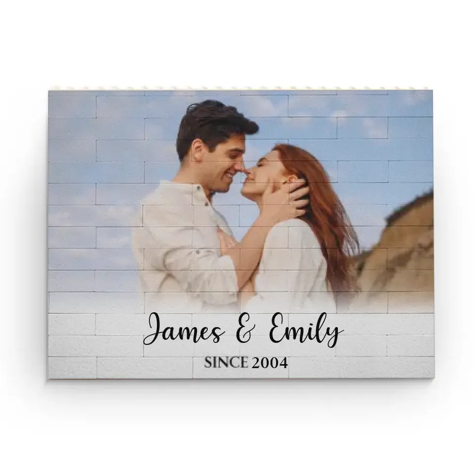 Photo personnalisée « Donnez-moi votre éternité » - Blocs de construction rectangulaires horizontaux et verticaux personnalisés pour couple - Cadeau pour mari et femme, anniversaire