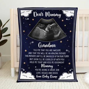 Couverture personnalisée avec photo « Tenez-moi près de vous » – Couverture personnalisée pour la famille – Cadeau de naissance, cadeau pour la première maman