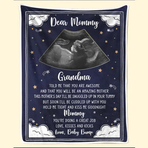 Couverture personnalisée avec photo « Tenez-moi près de vous » – Couverture personnalisée pour la famille – Cadeau de naissance, cadeau pour la première maman