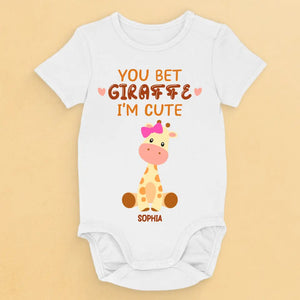 You Bet Giraffe - Body bébé personnalisé pour la famille - Cadeau de fête des mères, de baby shower, pour la première maman