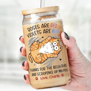 Les chats sont des connaisseurs du confort - Tasse en verre personnalisée pour chat, tasse à café glacé - Cadeau pour les propriétaires et les amoureux des animaux