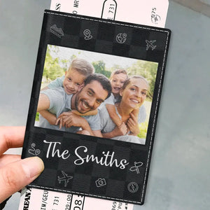Photo personnalisée, compagnons de voyage idéaux : ma famille ! - Étui de passeport personnalisé, porte-passeport - Cadeau de vacances, cadeau pour les amateurs de voyages d'aventure