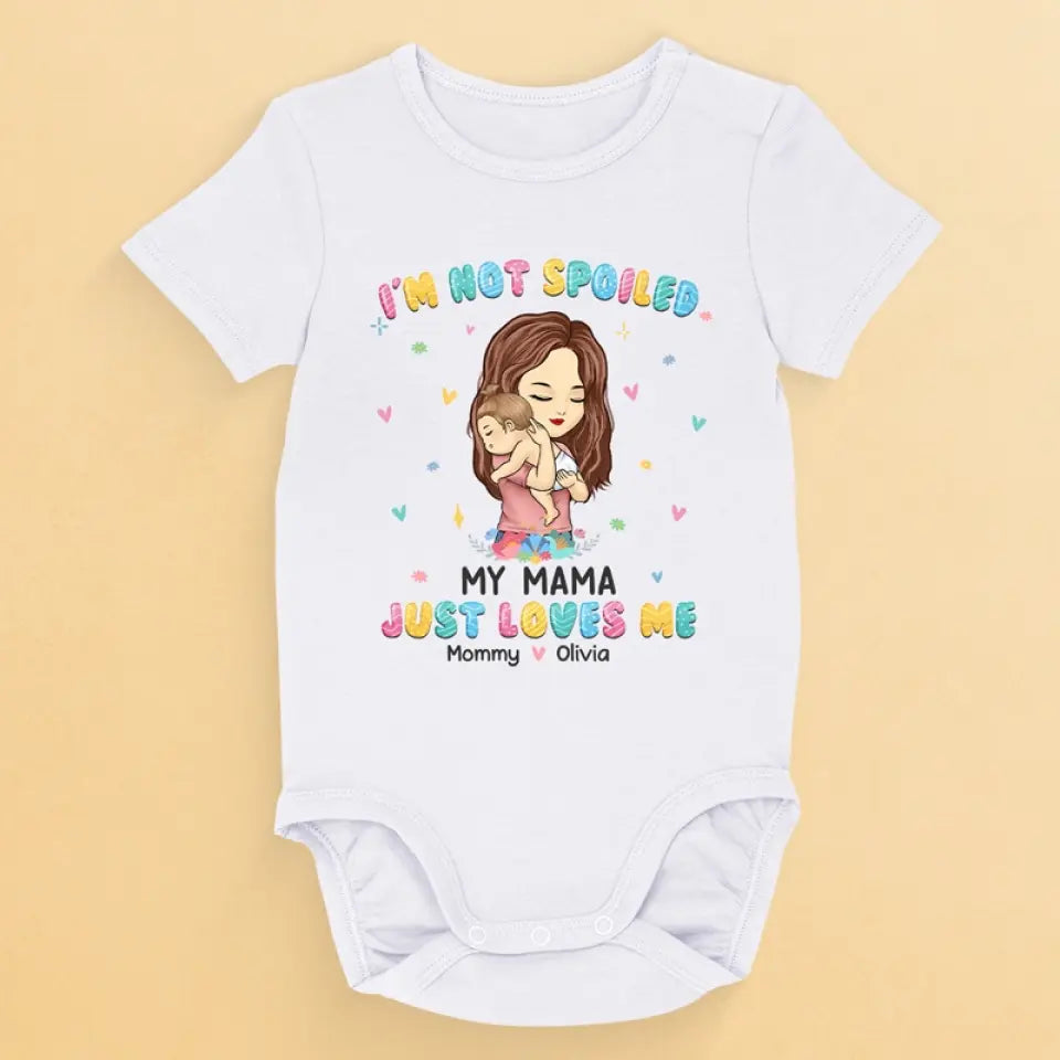 Ma maman m'aime tout simplement - Body bébé personnalisé pour la famille - Cadeau de fête des mères, de baby shower, pour la première maman