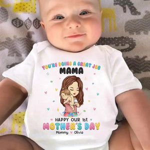 Ma maman m'aime tout simplement - Body bébé personnalisé pour la famille - Cadeau de fête des mères, de baby shower, pour la première maman