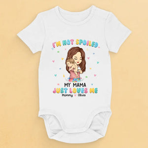 Ma maman m'aime tout simplement - Body bébé personnalisé pour la famille - Cadeau de fête des mères, de baby shower, pour la première maman