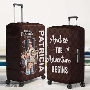 Housse de bagage personnalisée avec photo « Si ce n'est pas maintenant, alors quand » – Cadeau de voyage pour les amoureux du voyage d'aventure