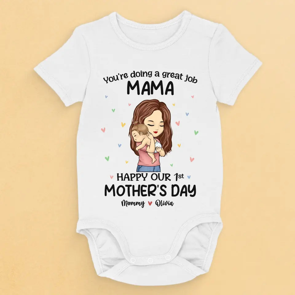 Tu fais du bon travail, maman ! - Body personnalisé pour bébé - Cadeau pour la fête des mères, baby shower, première maman