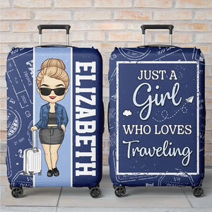 Voyagez assez loin, vous vous rencontrez - Housse de bagage personnalisée - Cadeau de vacances, cadeau pour les amateurs de voyages d'aventure