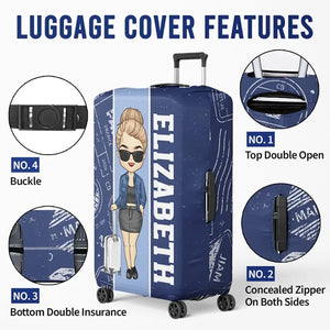 Voyagez assez loin, vous vous rencontrez - Housse de bagage personnalisée - Cadeau de vacances, cadeau pour les amateurs de voyages d'aventure