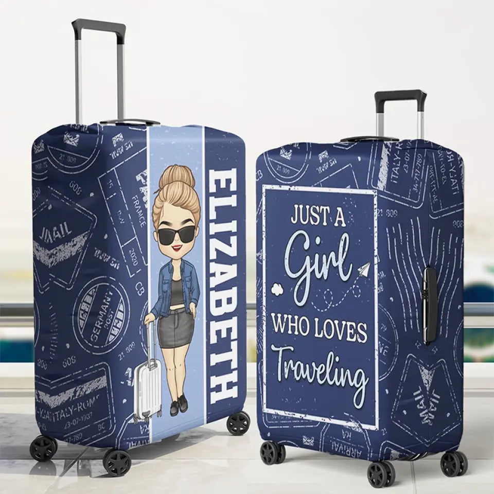 Voyagez assez loin, vous vous rencontrez - Housse de bagage personnalisée - Cadeau de vacances, cadeau pour les amateurs de voyages d'aventure