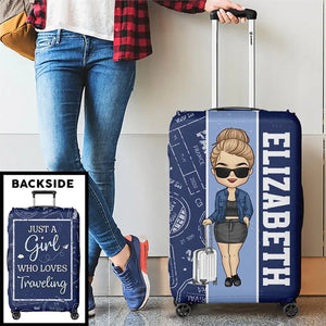 Voyagez assez loin, vous vous rencontrez - Housse de bagage personnalisée - Cadeau de vacances, cadeau pour les amateurs de voyages d'aventure