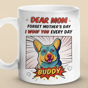 « Chien est Dieu » à l'envers - Mug personnalisé pour chien - Fête des Mères, cadeau pour les propriétaires d'animaux et les amoureux des animaux